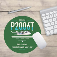 Thumbnail for Tecnam P2006T design on green round mouse pad
