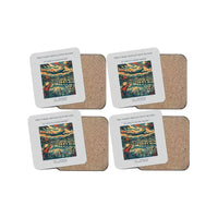 Thumbnail for The Paddy Reflection Roads - Designed Coasters design on light gray 4-pieces-set