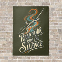 Thumbnail for Read The Air Ride The Silence vertical canvas print - no frame - green army background