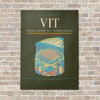Thumbnail for Vitoria Airport VIT — Vitoria-Gasteiz vertical canvas print - no frame - green army background
