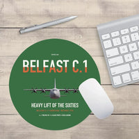 Thumbnail for Short Belfast C.1 design on green round mouse pad