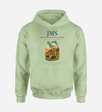 Thumbnail for Jamestown Regional Airport (JMS) design on light green hoodie single-side print