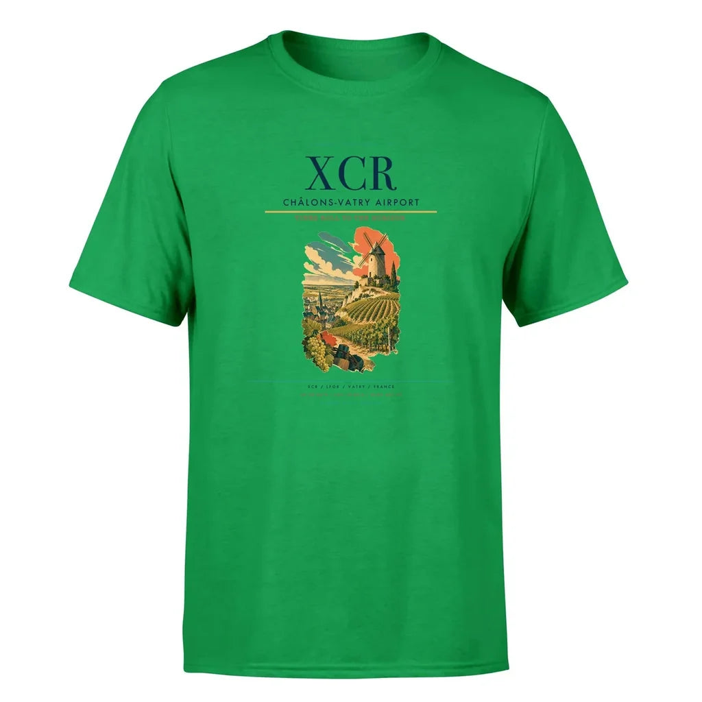 Vatry Airport (XCR) Premium T-Shirt Green