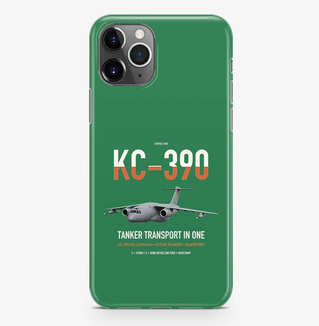 Embraer KC-390 Millennium design on green magsafe iphone case, for iPhone Pro Max