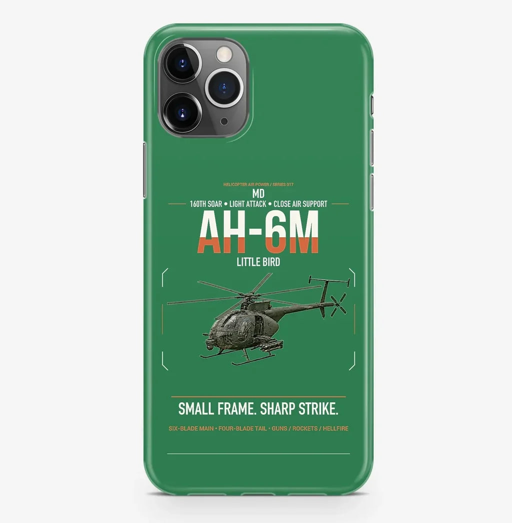MD AH-6M Little Bird design on green magsafe iphone case, for iPhone Pro Max