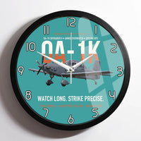 Thumbnail for OA-1K Skyraider II Armed Overwatch design on turquoise framed wall clock