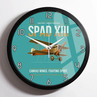 Thumbnail for SPAD XIII design on turquoise framed wall clock
