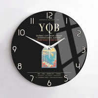 Thumbnail for Quebec City Jean Lesage International Airport YQB Wall-Clock No-Frame - Black