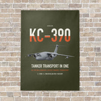 Thumbnail for Embraer KC-390 Millennium vertical canvas print - no frame - green army background