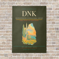 Thumbnail for Dnipropetrovsk International Airport DNK vertical canvas print - no frame - green army background