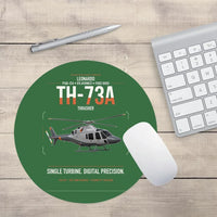 Thumbnail for Leonardo TH-73A Thrasher design on green round mouse pad