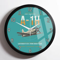 Thumbnail for A-1H Skyraider design on turquoise framed wall clock