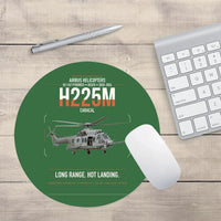 Thumbnail for Airbus Helicopters H225M Caracal design on green round mouse pad