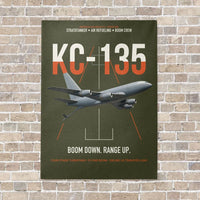 Thumbnail for KC-135 STRATOTANKER vertical canvas print - no frame - green army background