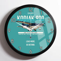 Thumbnail for Daher Kodiak 900 design on turquoise framed wall clock