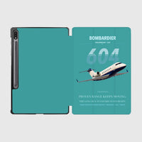 Thumbnail for Bombardier Challenger 604 design on turquoise samsung tablet tablet case