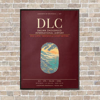 Thumbnail for Dalian Zhoushuizi International Airport DLC - Canvas Framed - Dark Red