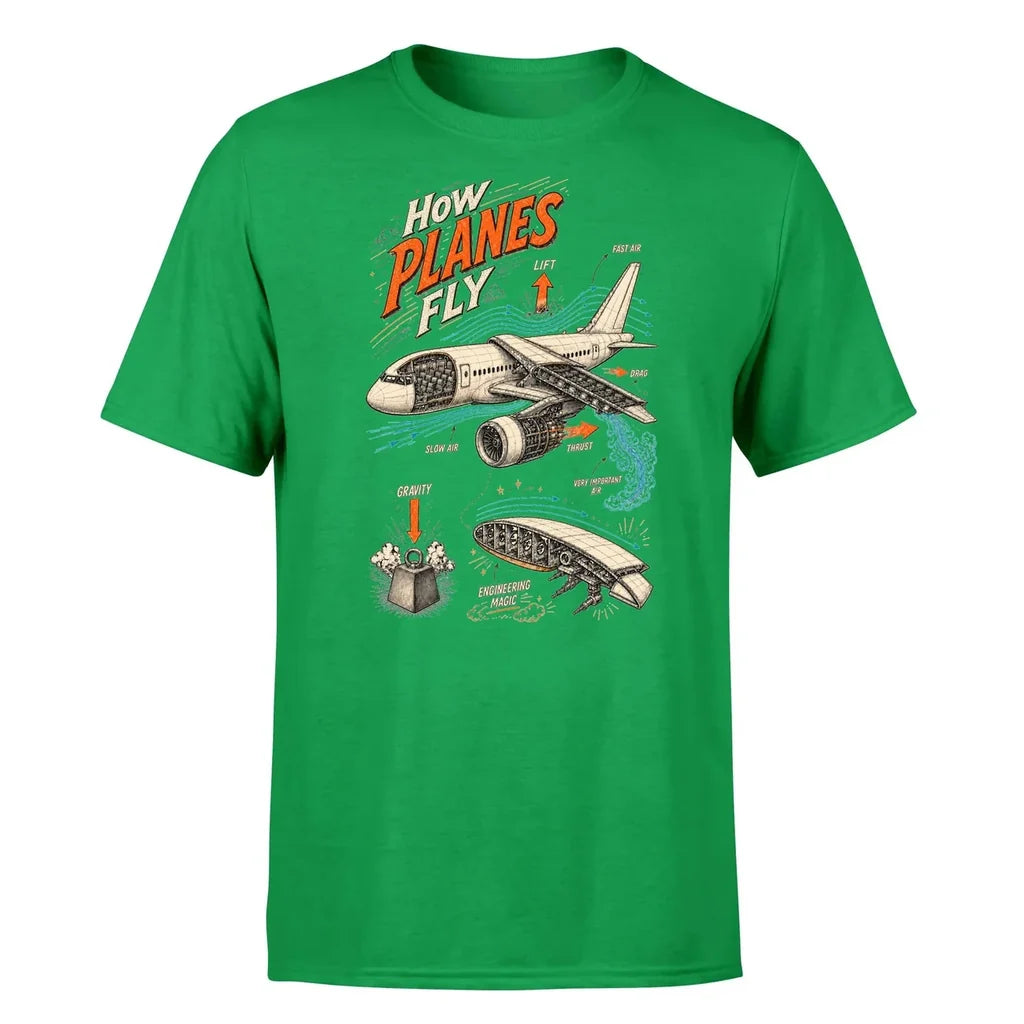 SIGNAL 616 - How Planes Fly V2 - Premium T-Shirt design on green premium t shirt