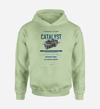 Thumbnail for CATALYST design on light green hoodie single side