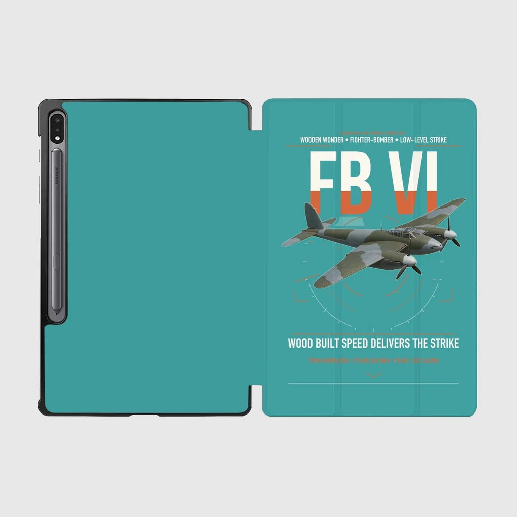 de Havilland Mosquito FB VI design on turquoise samsung tablet tablet case