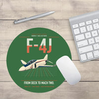 Thumbnail for F-4J Phantom II design on green round mouse pad