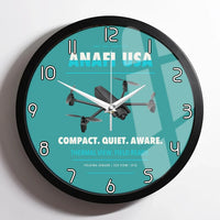 Thumbnail for Parrot ANAFI USA design on turquoise framed wall clock