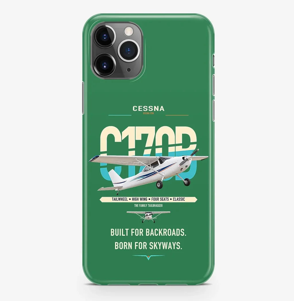 Cessna 170B design on green magsafe iphone case, for iPhone Pro Max
