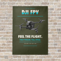 Thumbnail for DJI FPV vertical canvas print - no frame - green army background