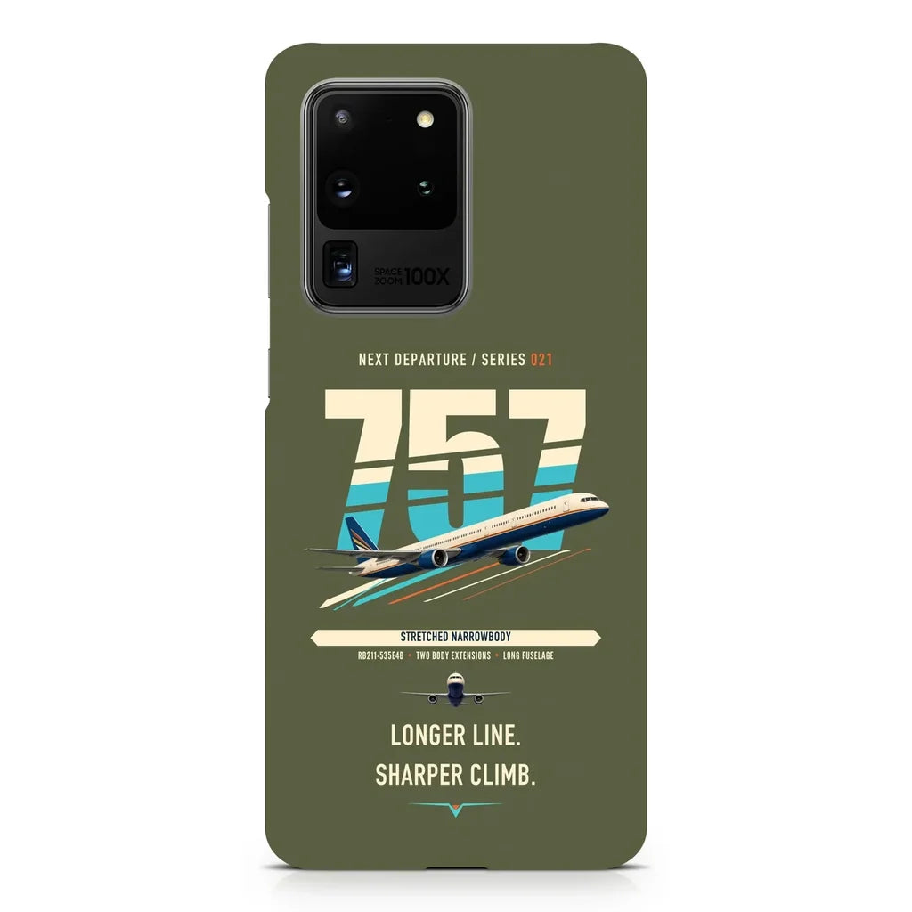 Boeing 757-300 design on samsung case - green army