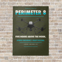 Thumbnail for Skyfront Perimeter 8 vertical canvas print - no frame - green army background
