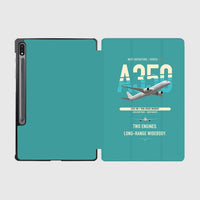 Thumbnail for Airbus A350-900 design on turquoise samsung tablet tablet case