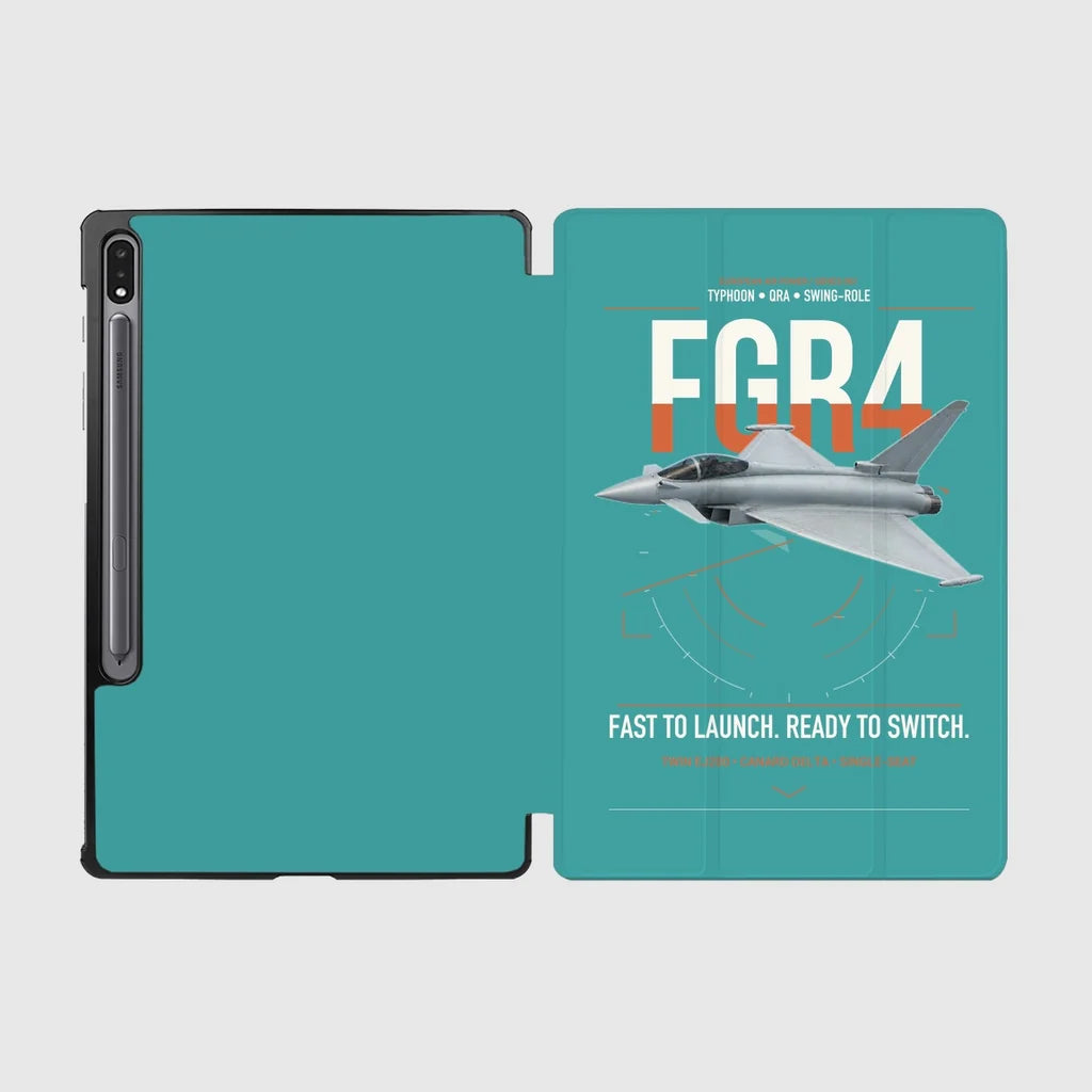 Eurofighter Typhoon FGR4 design on turquoise samsung tablet tablet case