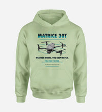 Thumbnail for DJI Matrice 30T design on light green hoodie single side