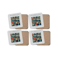 Thumbnail for The Exhibition Field - Designed Coasters design on light gray 4-pieces-set