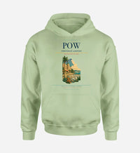 Thumbnail for Portorož Airport (POW) design on light green hoodie single-side print
