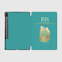 Thumbnail for Rishiri Airport (RIS) design on turquoise samsung tablet tablet case