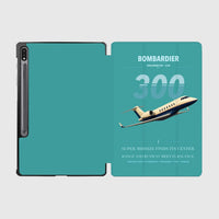 Thumbnail for Bombardier Challenger 300 design on turquoise samsung tablet tablet case
