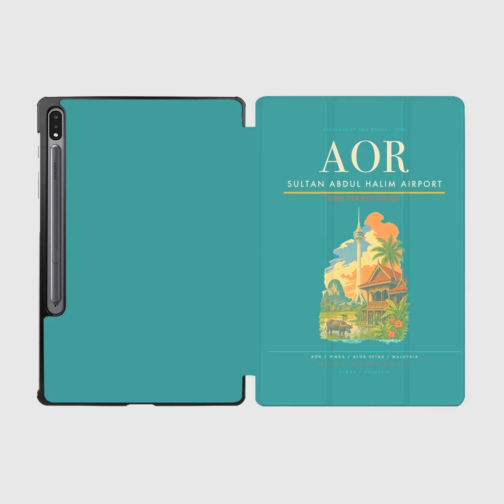 Sultan Abdul Halim Airport (AOR) design on turquoise samsung tablet tablet case