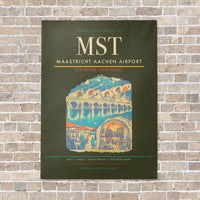 Thumbnail for Maastricht Aachen Airport MST vertical canvas print - no frame - green army background