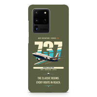 Thumbnail for Boeing 737-300 Classic design on samsung case - green army