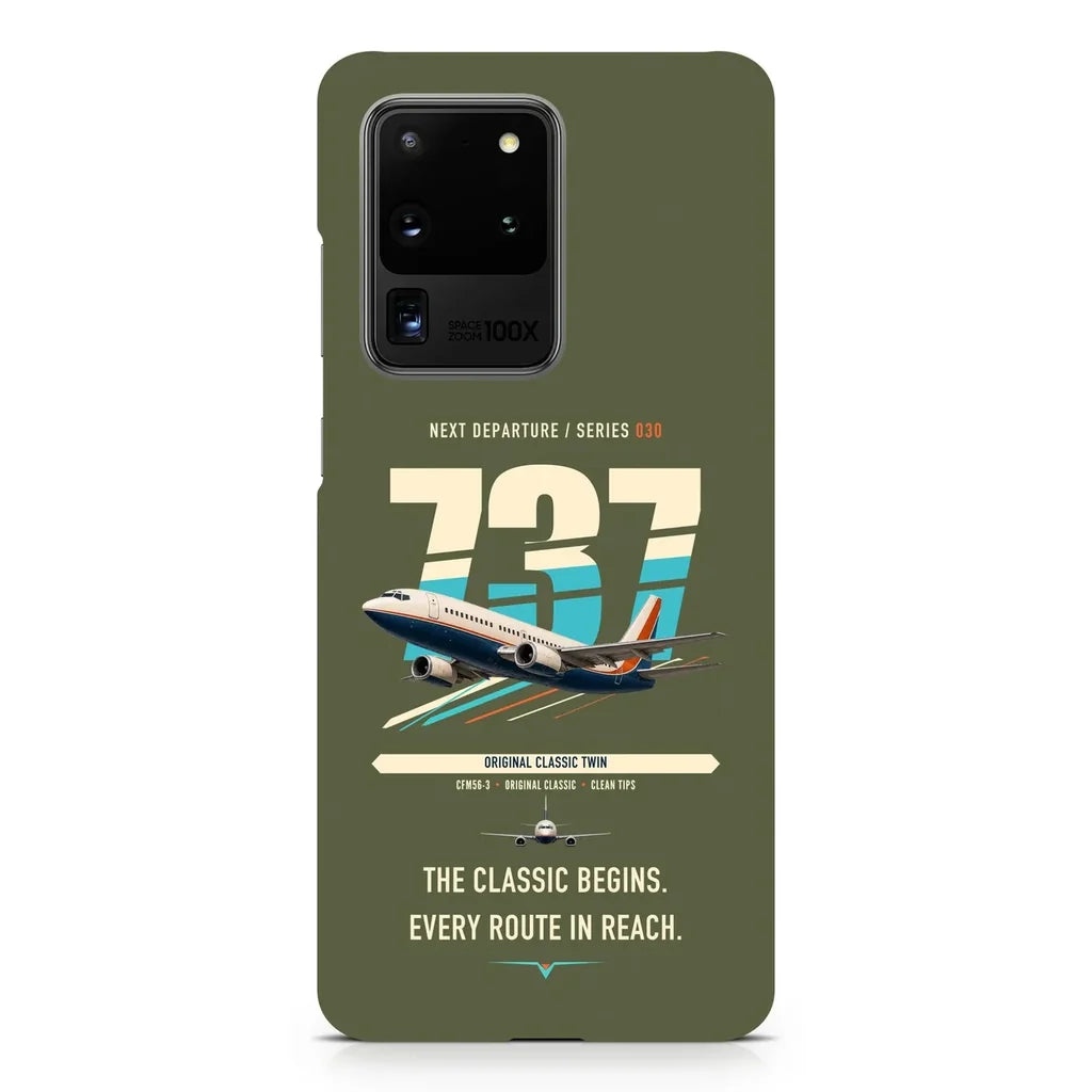 Boeing 737-300 Classic design on samsung case - green army