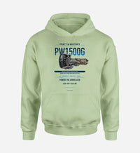 Thumbnail for PW1500G design on light green hoodie single side