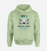 Thumbnail for DJI Neo 2 design on light green hoodie single side