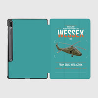 Thumbnail for Westland Wessex HU5 design on turquoise samsung tablet tablet case