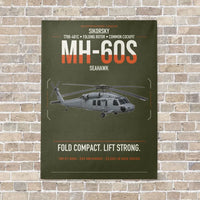 Thumbnail for Sikorsky MH-60S Seahawk vertical canvas print - no frame - green army background