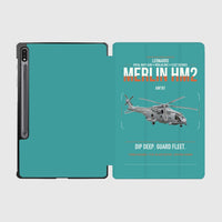 Thumbnail for Leonardo AW101 Merlin HM2 design on turquoise samsung tablet tablet case