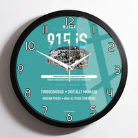 Thumbnail for 915 iS design on turquoise framed wall clock
