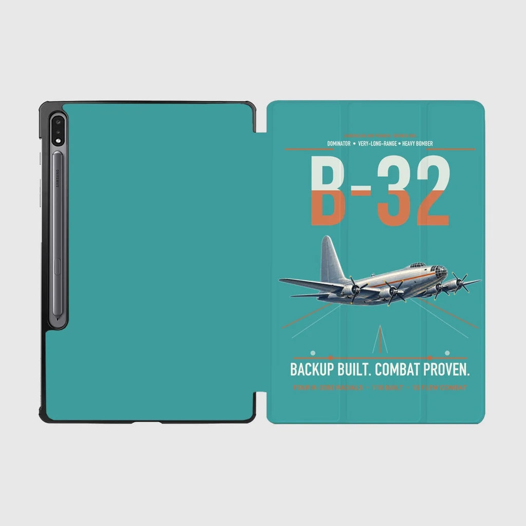 B-32 Dominator design on turquoise samsung tablet tablet case
