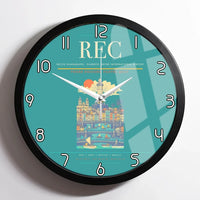 Thumbnail for Recife Guararapes (REC) design on turquoise framed wall clock