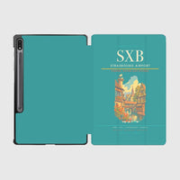 Thumbnail for Strasbourg Airport (SXB) design on turquoise samsung tablet tablet case